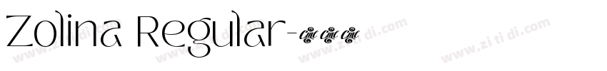 Zolina Regular字体转换